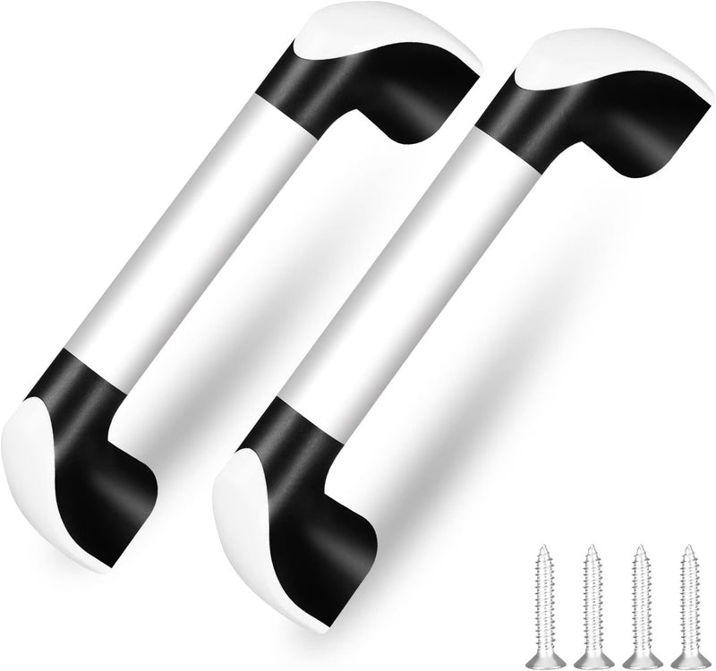 ESUDNT White Grab Handles for Truck, Automotive, RV Entry Handle Grab Bar, Door Bar Assist Handle (2 Pack, Come with Screws, Thickened Aluminum) - Image 1